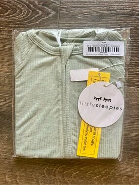 Heather Sage Ribbed Zippy | Little Sleepies | 18-24 Months